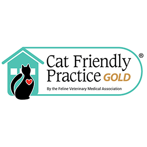 Cat Friendly Practice Gold By the Feline Veterinary Medical Association Logo